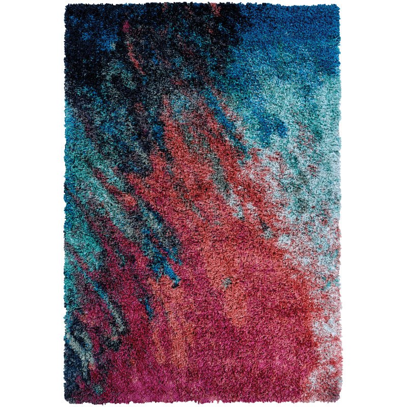 Wrought Studio Pangburn Red/Turquoise Area Rug & Reviews Wayfair